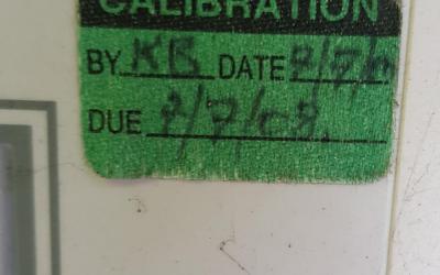 Water meter out of date calibration cert
